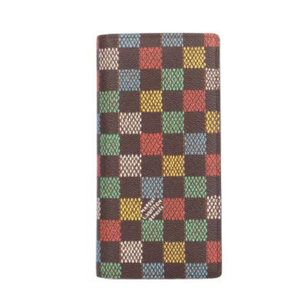 Louis Vuitton Portefeuille Brazza LV Bars Damier Long Wallet Bi fold